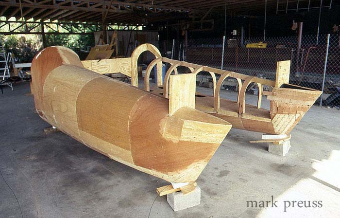 wooden sailboat