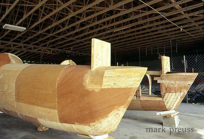 wooden sailboat