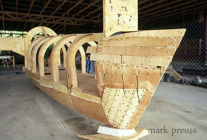 wooden sailboat