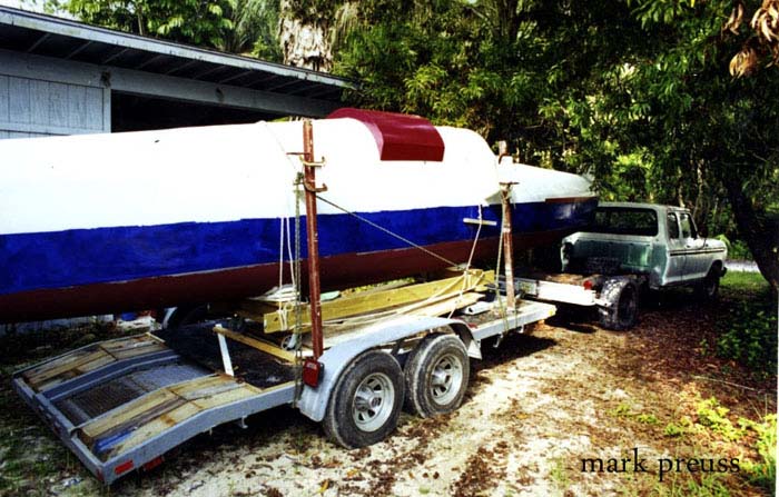 wooden sailboat