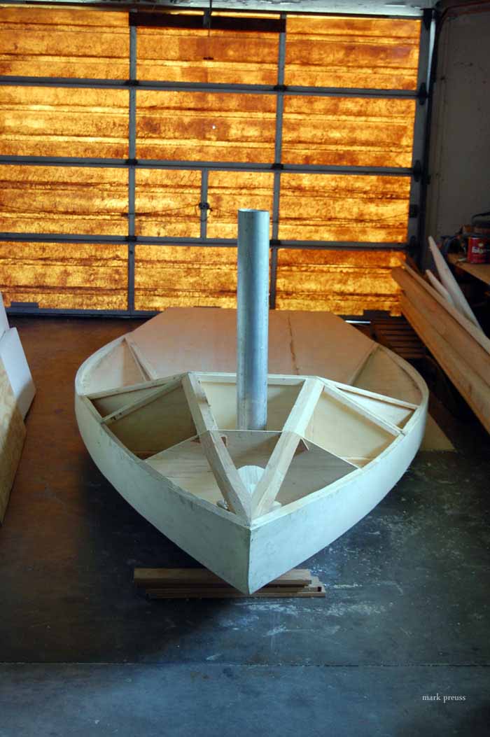 wooden sailboat