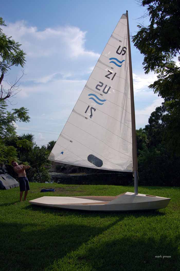 wooden sailboat